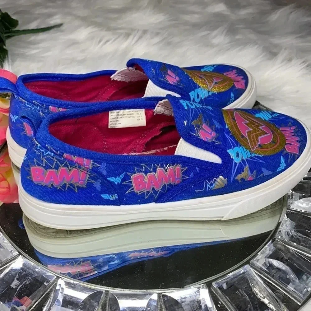 Wonder Woman Canvas Tennis Slip On Sneaker…